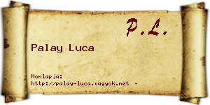 Palay Luca névjegykártya